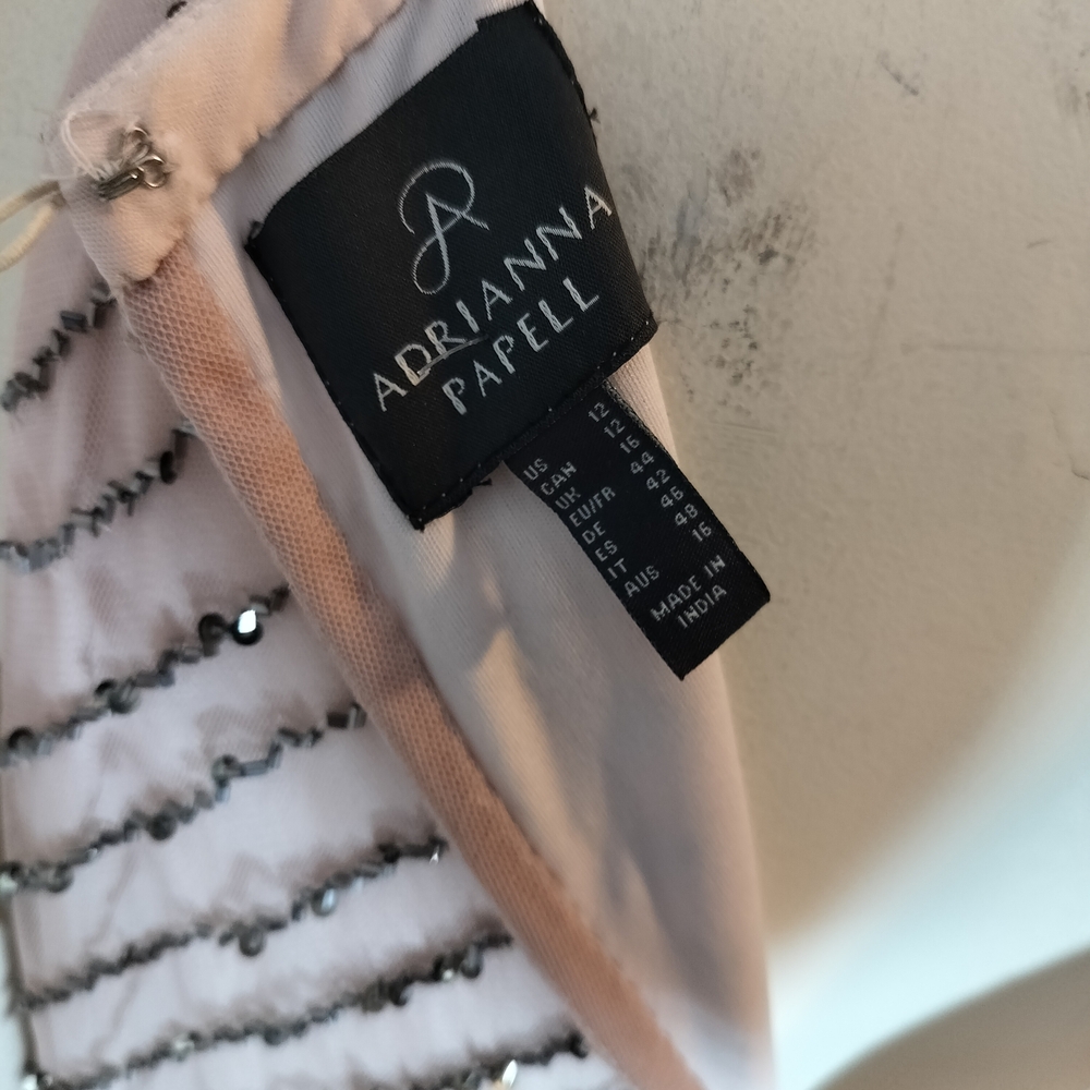 Adrianna Papell Blush Beaded Maxi Dress - Picture 6 of 8
